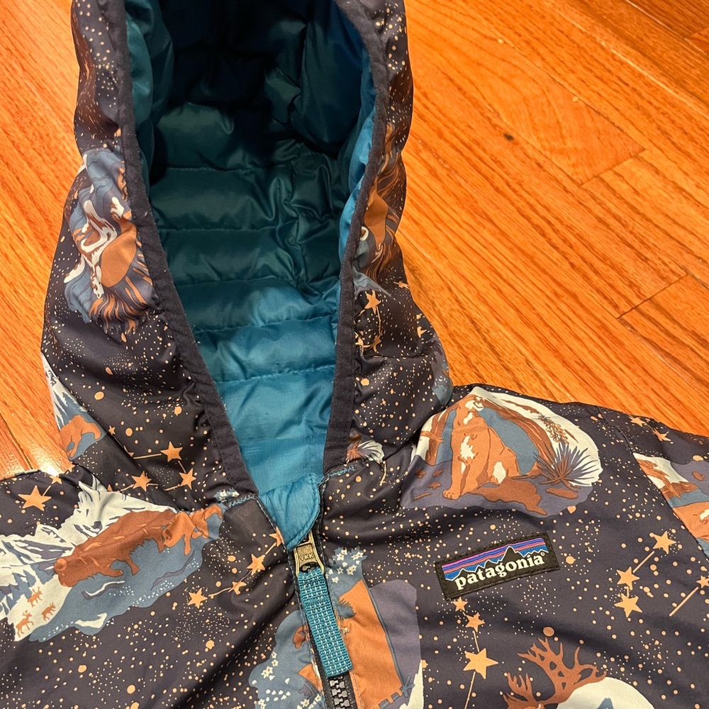 Patagonia 4T Reversible Puffy Hoodie Down Coat